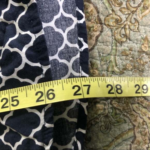 Navy and white Moroccan tile pattern cotton button up - Picture 5 of 5